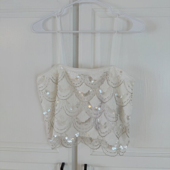 Rotate Birger Christensen Sequined Cropped Top – Size 36 (EU) - Picture 1 of 12